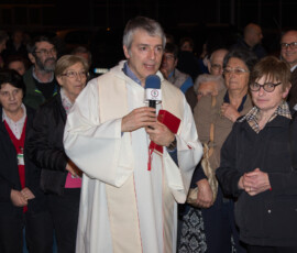 Discorso del parroco don Marco Ferrari all'inaugurazione del magazzino